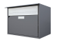 Preview: Briefkasten Huber Aluminium 300/400 Schiefergrau RAL 7015 (D)